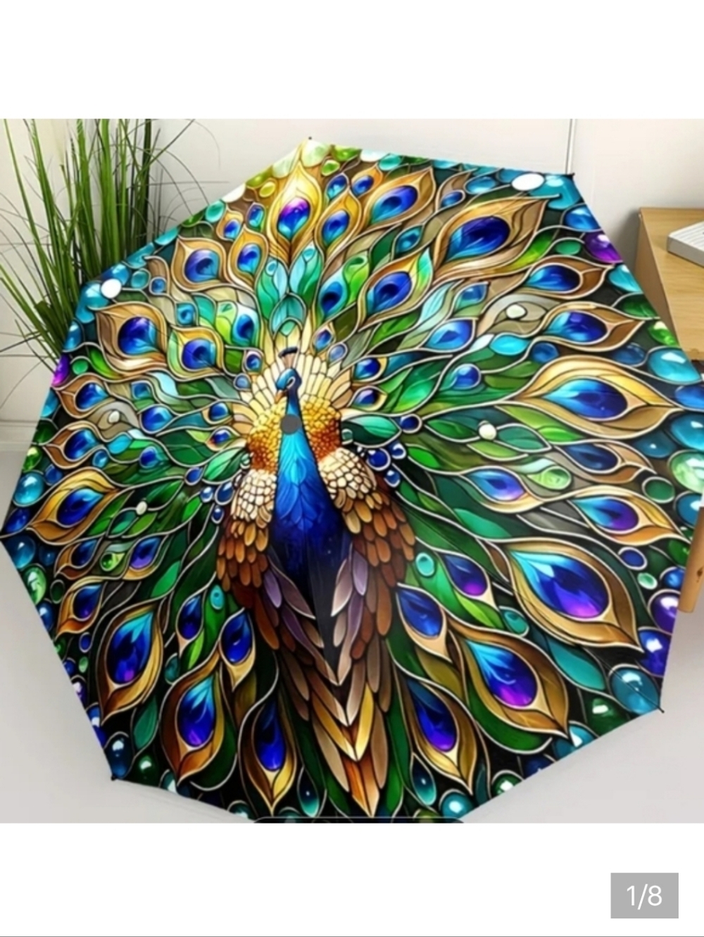 🆕️🦚☔️ PEACOCK GLORY COMPACT UMBRELLA☔️🦚